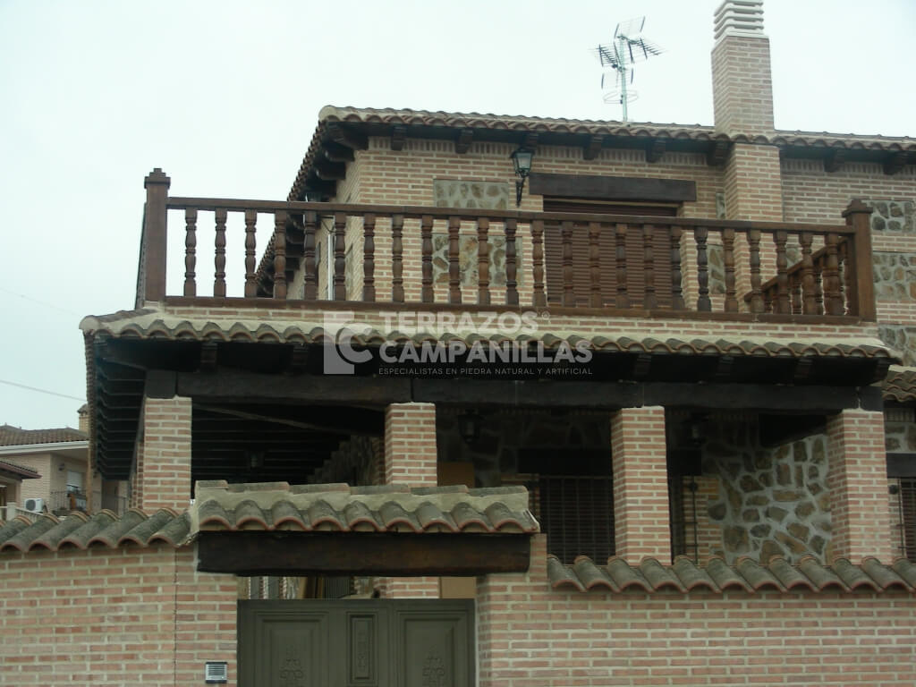 BALAUSTRADA Y VALLA IMITACIN MADERAPREFABRICADOS DE HORMIGN